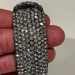 Express Rhinestone Fashion Bracelet -Grey Metallic